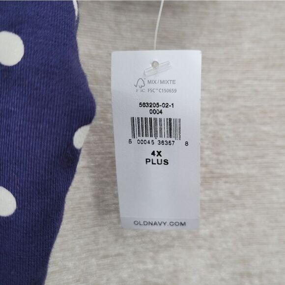 Old Navy Navy Blue Polka Dot Dress Women's Plus Size 4X Pinup Rockabilly Preppy - Picture 6 of 10